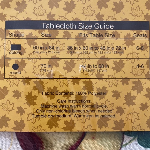 Autumn Tablecoth - Picture 3 of 3
